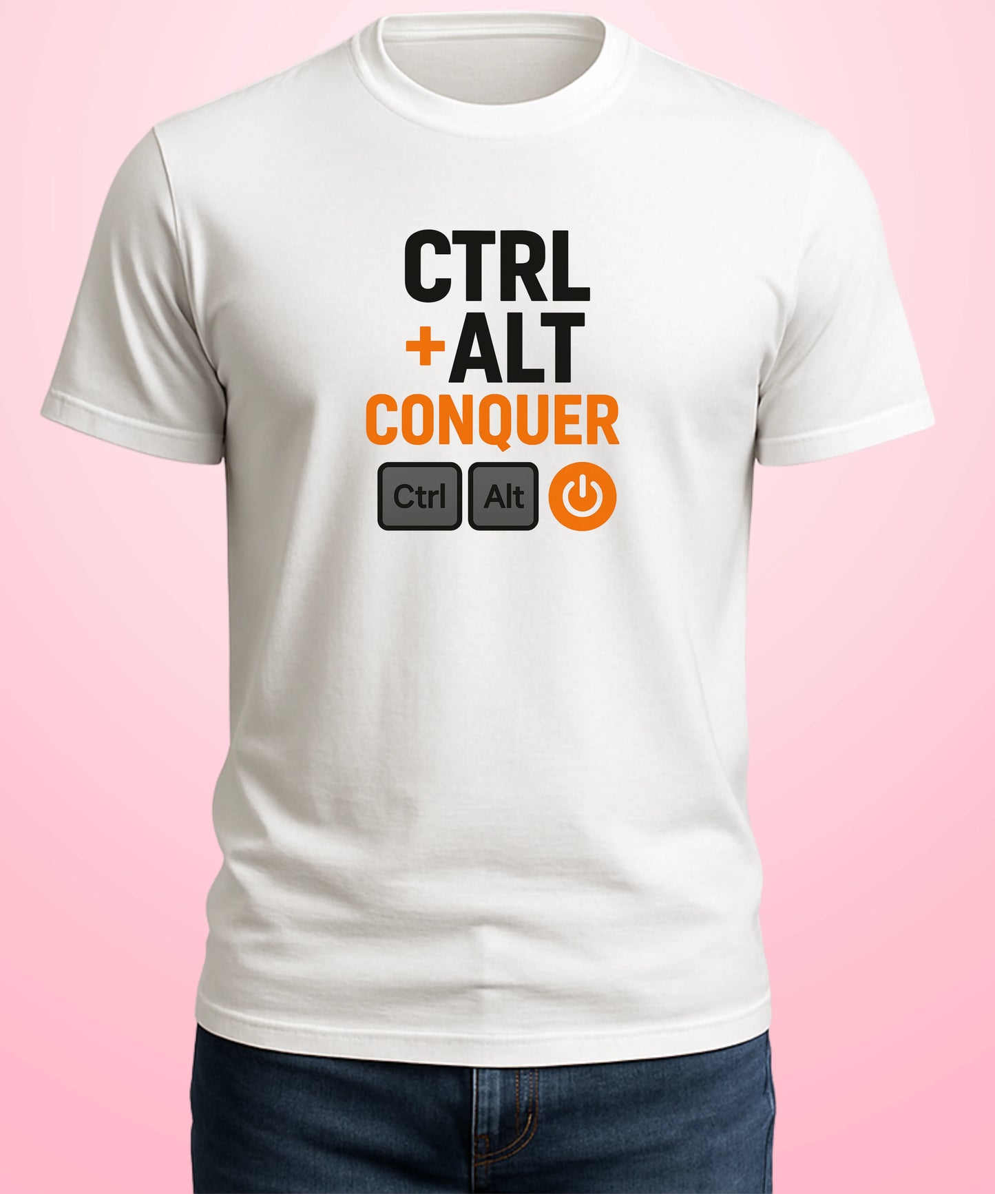CTRL+ALT Conquer White T-Shirt