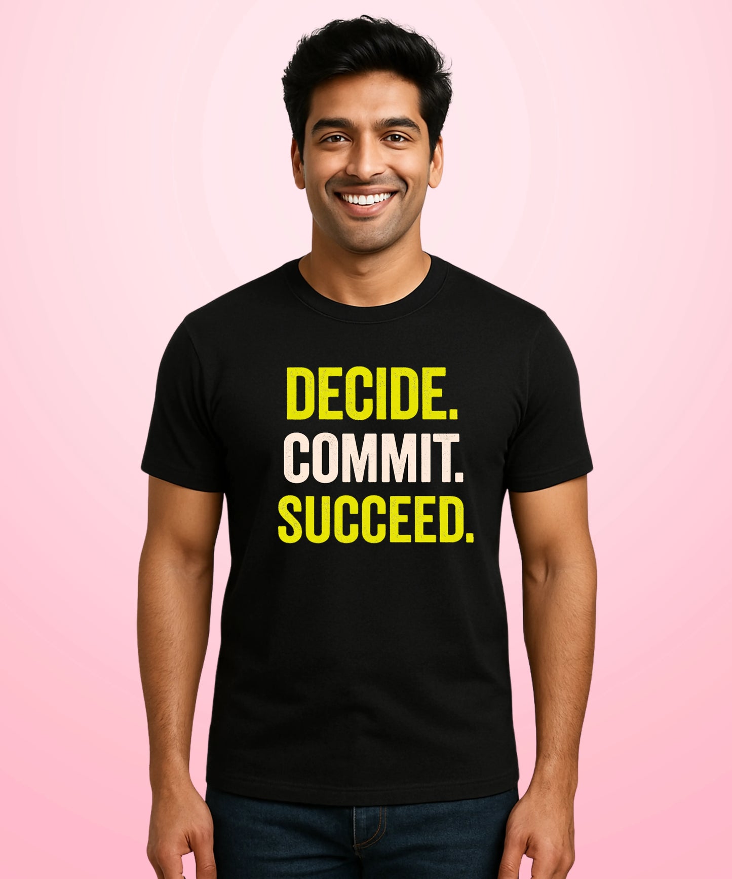 Decide. Commit. Succeed Black T-Shirt