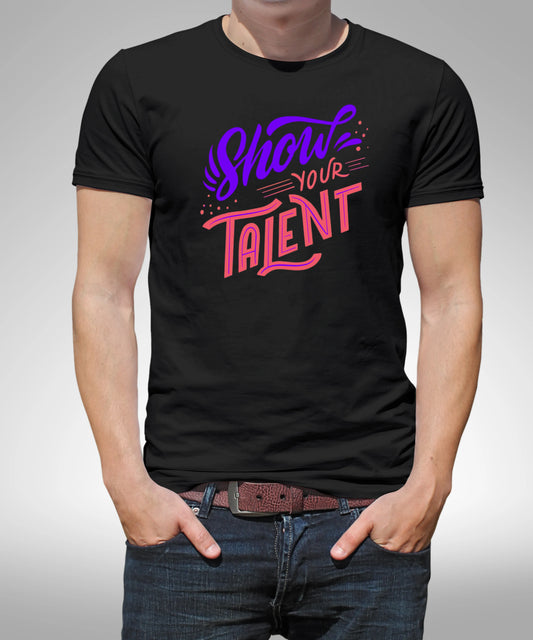Show Your Talent Standard Black T-Shirt