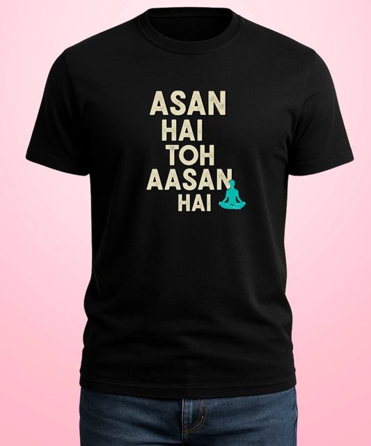 Asan Hai Toh Aasan Hai Black T-Shirt