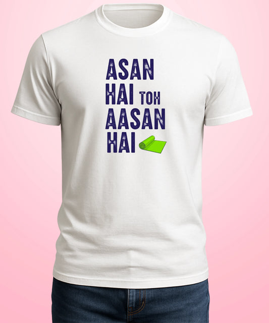 Asan Hai Toh Aasan Hai White T-Shirt