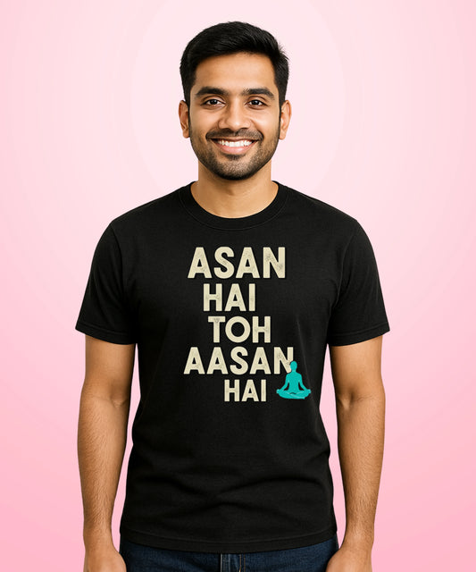 Asan Hai Toh Aasan Hai Black T-Shirt