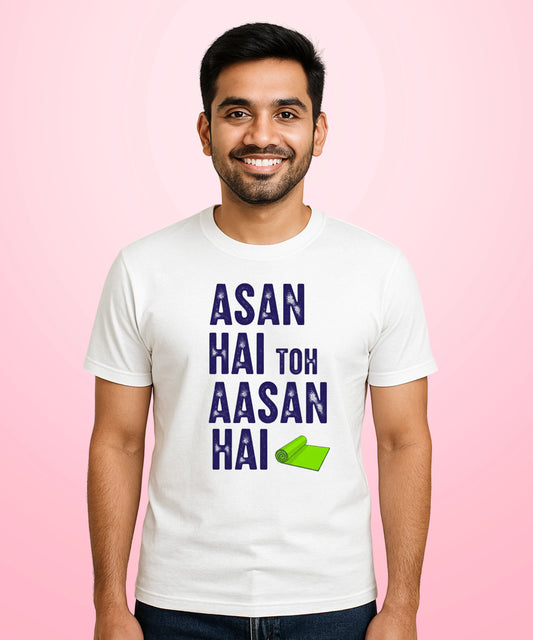 Asan Hai Toh Aasan Hai White T-Shirt