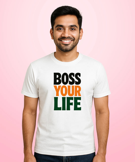 Boss Your Life white T-Shirt