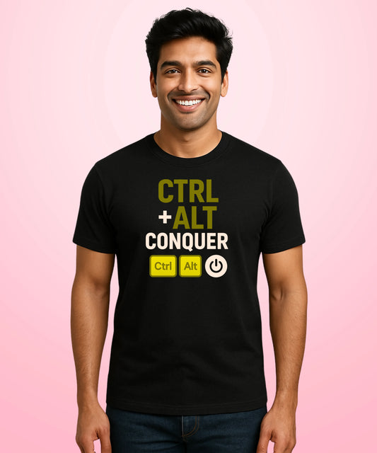 CTRL+ALT Conquer Black T-Shirt