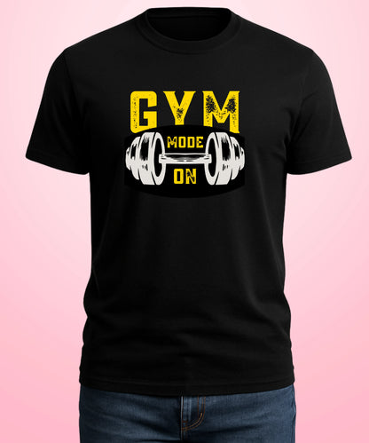 Gym Mode On Black T-Shirt