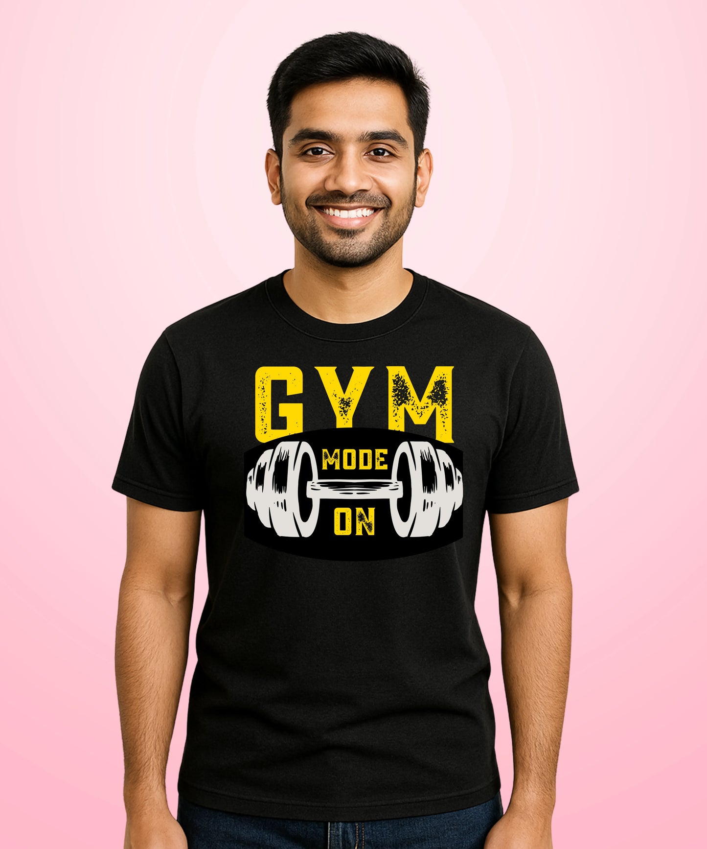 Gym Mode On Black T-Shirt