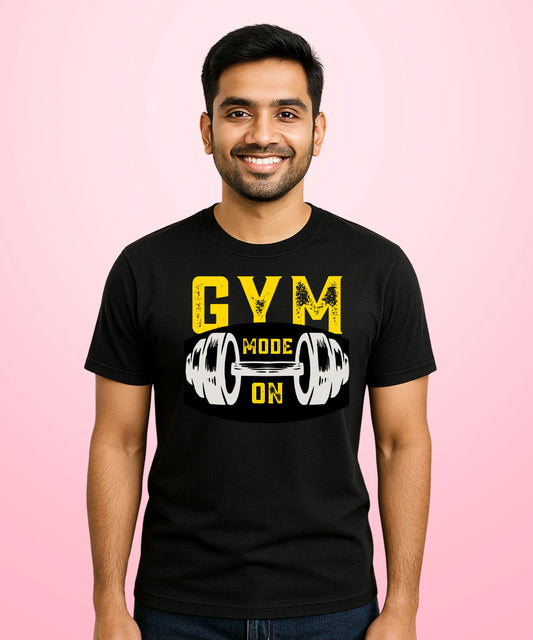 Gym Mode On Black T-Shirt