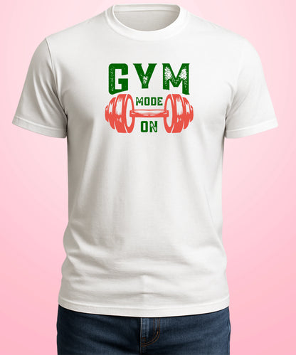 Gym Mode On White T-Shirt