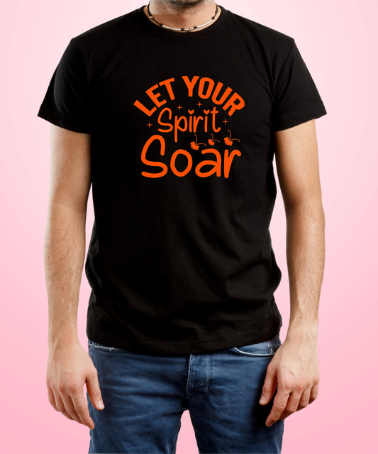 Let Your Spirit Soar Standard Unisex Black t-shirt