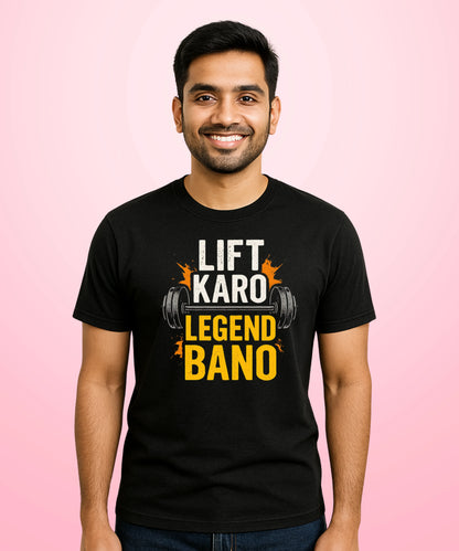 Lift Karo Legend Bano Black T-Shirt