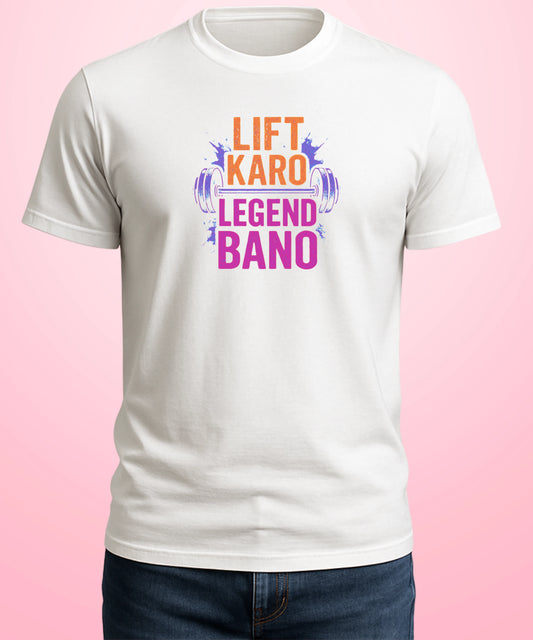 Lift Karo Legend Bano White T-Shirt
