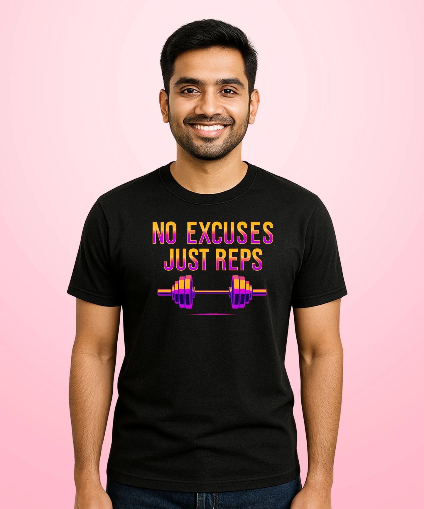 No Excuses, Just Reps Black T-Shirt