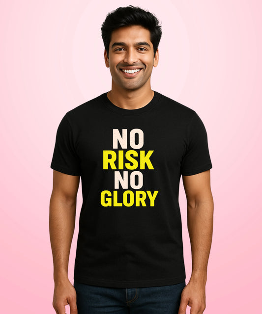 No Risk, No Glory Black T-Shirt
