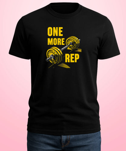 One More Rep Black T-Shirt