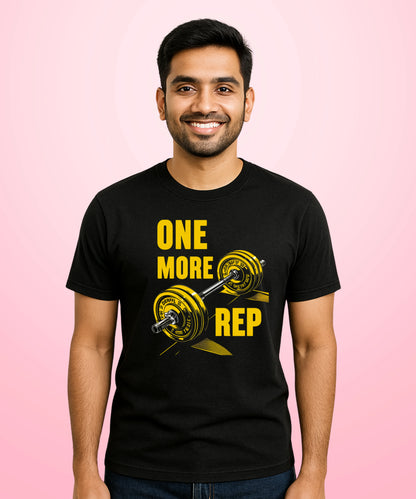 One More Rep Black T-Shirt