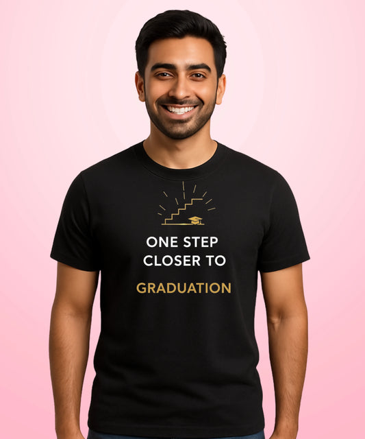 One Step Closer To Graduation Black T-Shirt