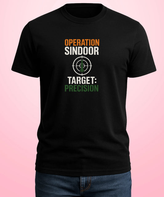 Operation Sindoor. Target: Precision Black T-Shirt
