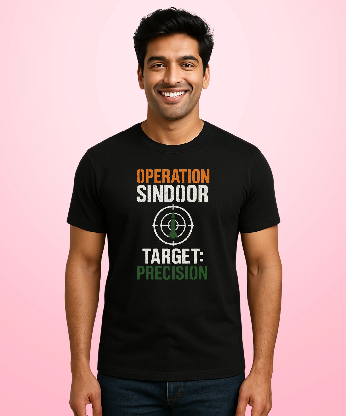Operation Sindoor. Target: Precision Black T-Shirt