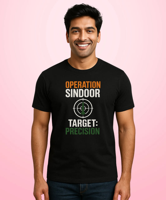 Operation Sindoor. Target: Precision Black T-Shirt