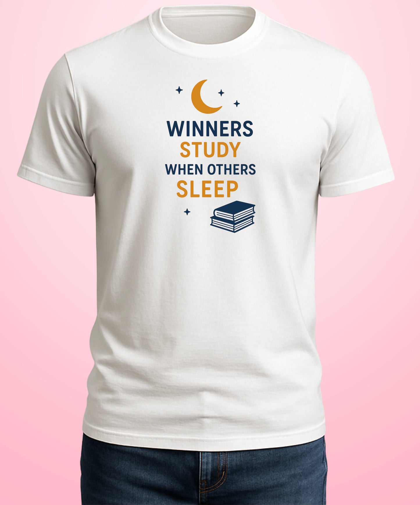 Winners Study When Others Sleep White T-Shirt