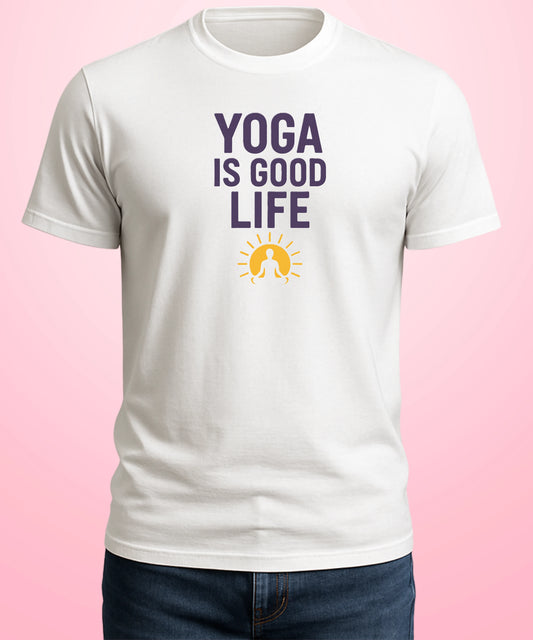 Yoga Is Good Life White T-Shirt