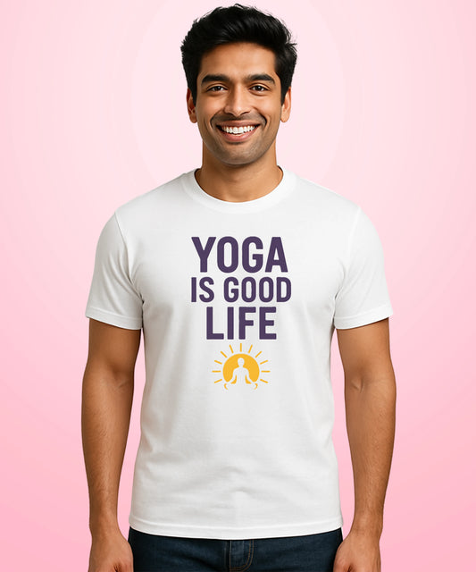 Yoga Is Good Life White T-Shirt